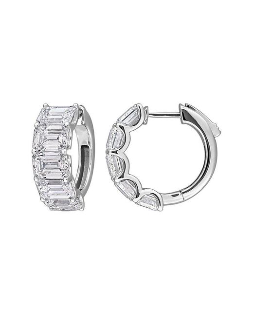 Lab Grown Diamonds Metallic Created Forever 14K 7.50 Ct. Tw. Lab-Grown Diamond Hoop Earrings