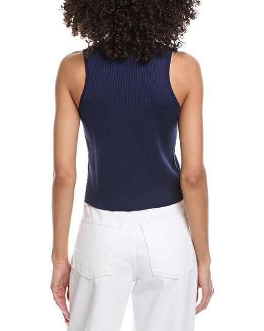 Elan Blue Sleeveless Top