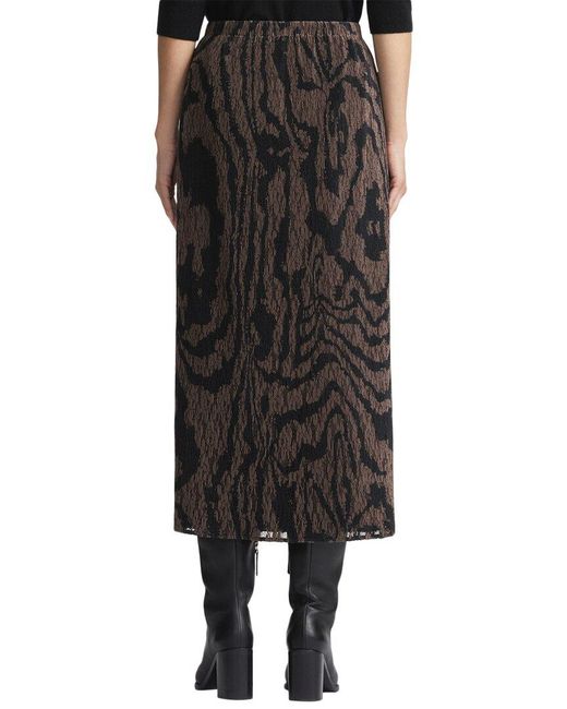 Lafayette 148 New York Black Plisse Midi Skirt