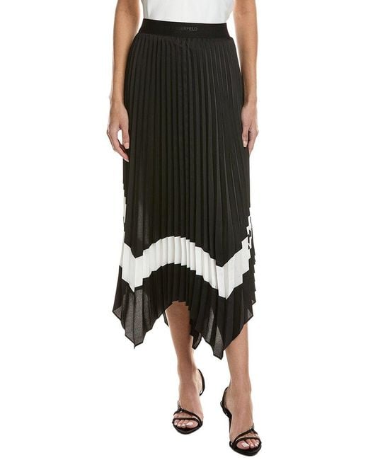 Karl Lagerfeld Black Pleated Skirt