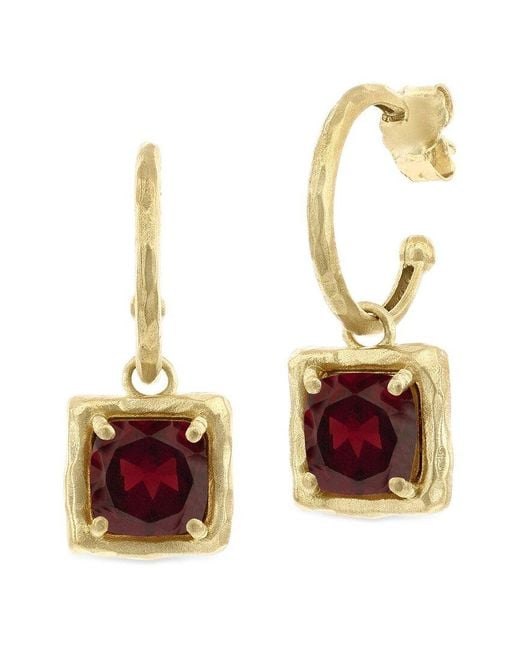 Reiss Multicolor 14k 5.80 Ct. Tw. Garnet Charm Earrings