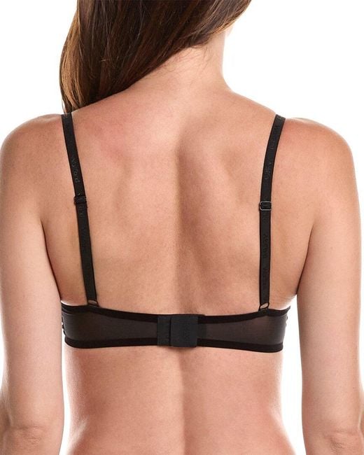 Wolford Black Bonded To Tulle Push-Up Bra