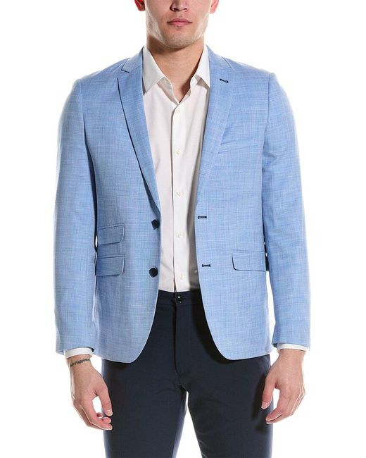 Paisley & Gray Blue Paisley & Dover Slim Fit Jacket for men