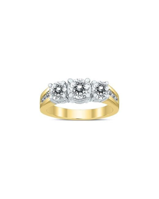 True Diamond White 14K Two-Tone 1.96 Ct. Tw. Diamond Ring