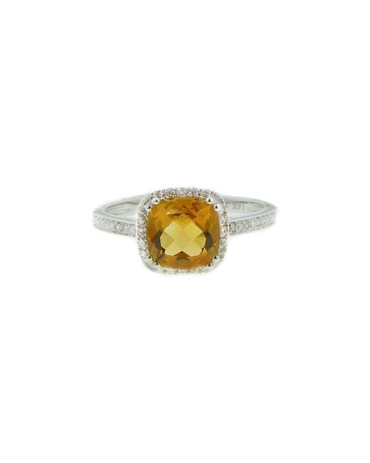 Diana M White Fine Jewelry 14k 1.61 Ct. Tw. Diamond & Smokey Topaz Half-eternity Ring