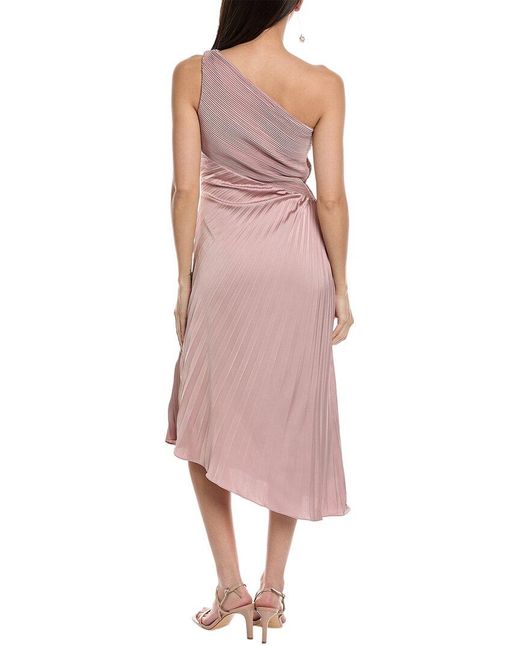 Rene Ruiz Pink One-Shoulder Cocktail Dress