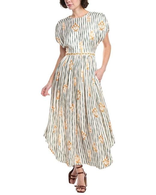 Agua Bendita White Herbario Maxi Dress