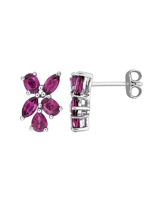Rina Limor Multicolor 1.88 Ct. Tw. Rhodolite Stud Earrings