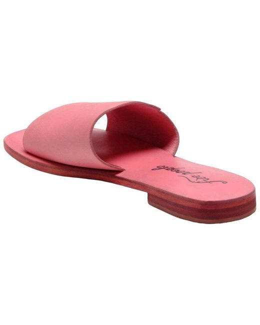 Free People Pink Verona Leather Slide