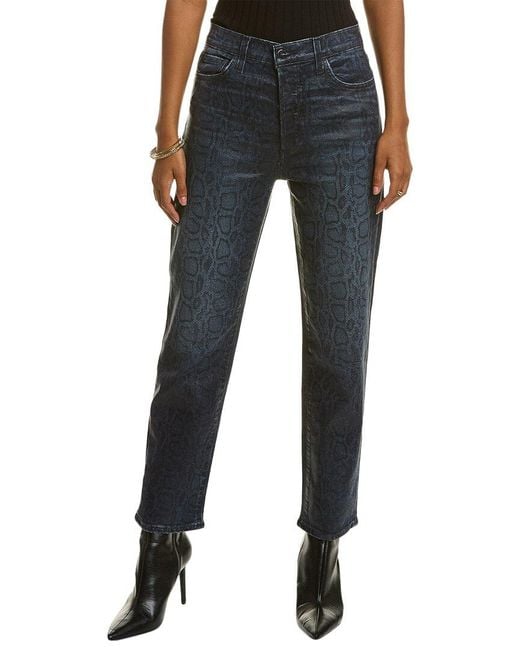 Joe's Jeans Blue The Honor High-Rise Slither Straight Ankle Jean