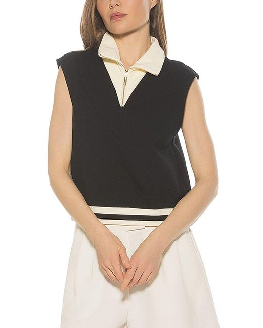 Alexia Admor Black Denise Vest Top