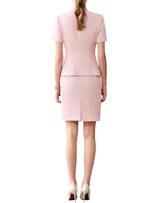 Bossy Chic Pink Blazer & Skirt Set