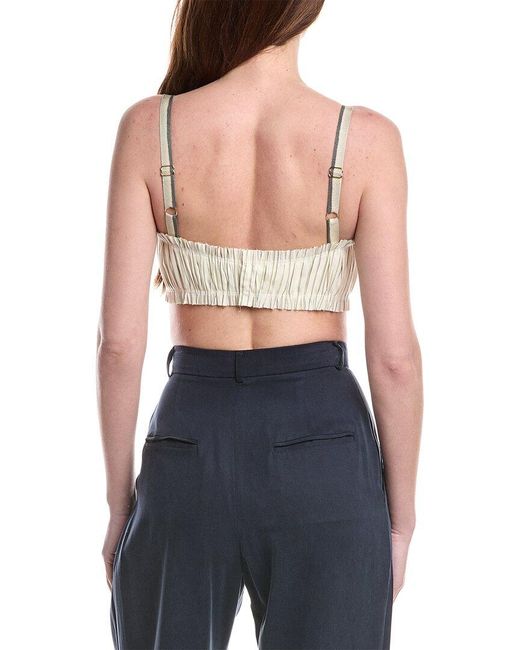 Alexis Blue Nora Linen-Blend Top