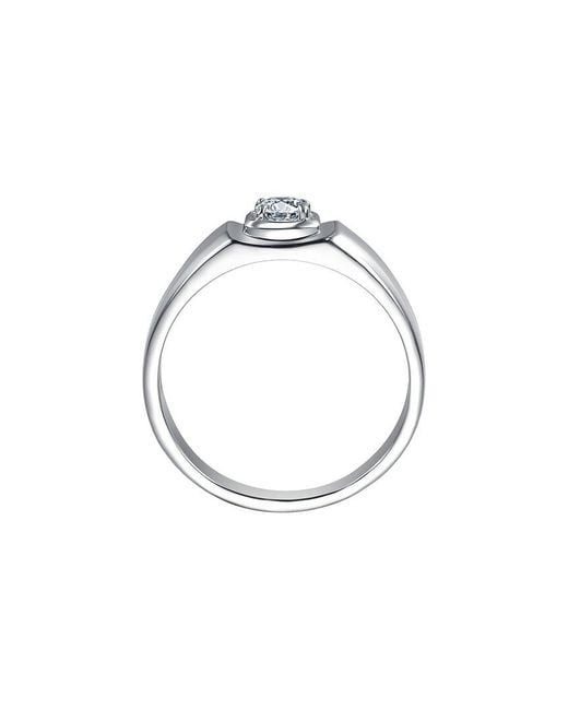 Genevive Jewelry White Rachel Glauber Plated Cz Engagement Ring for men
