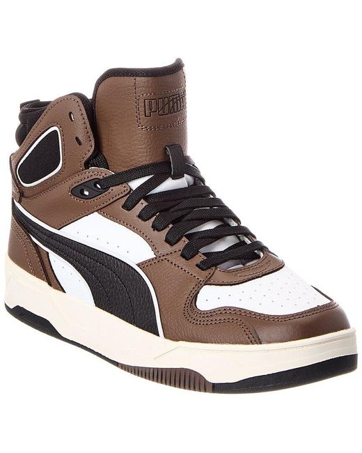 Puma Rbd Break Mid PUMA Rbd Break Mid Leather Sneaker in White for Men | Lyst UK