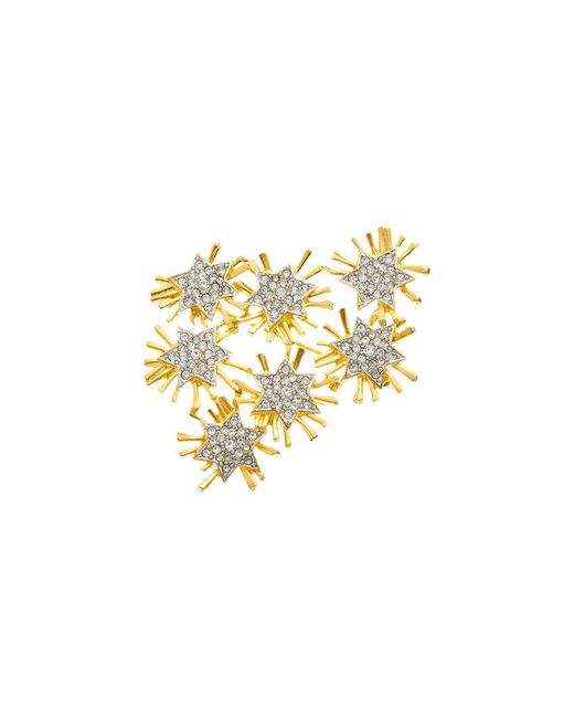 Kenneth Jay Lane Metallic 22K Plated Pin Brooch