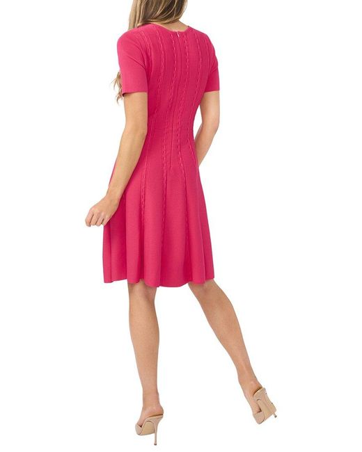 Ted Baker Pink Ella Ss Ribbon Stitch Mini Dress