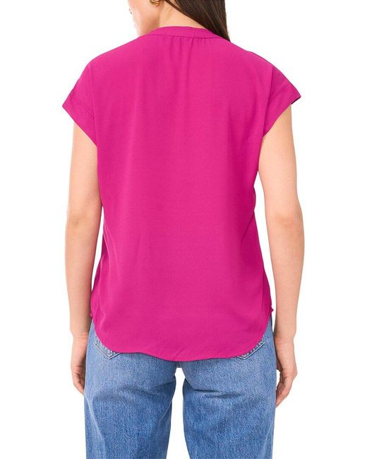 Vince Camuto Pink V-Neck Top