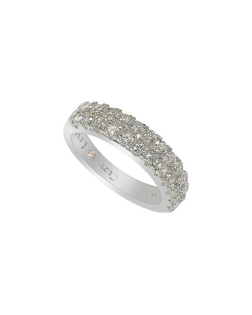 Suzy Levian Metallic Silver Cz Ring