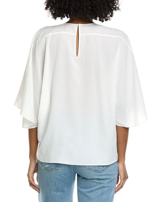 FRAME White Ruffle Blouse