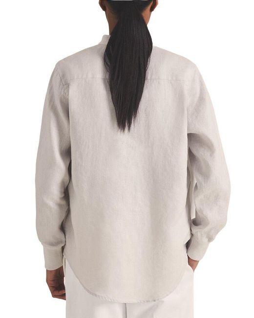 Reiss White Regan Linen Shirt