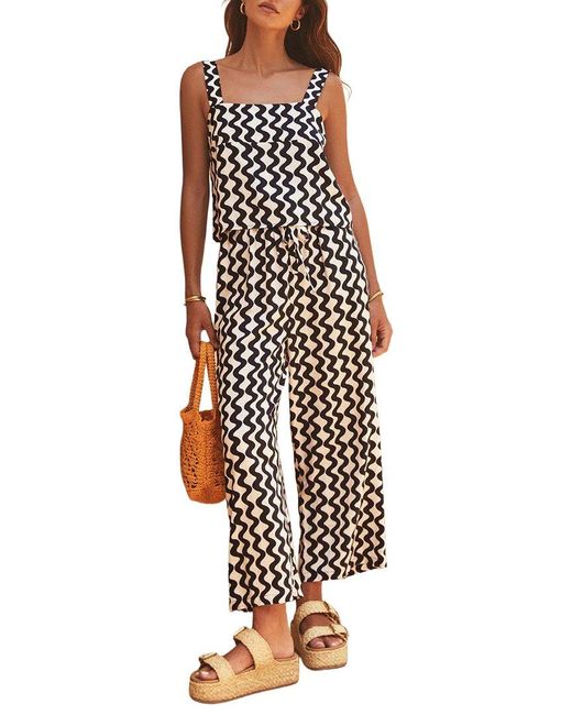 AMINA GLAM White 2Pc Top & Pant Set