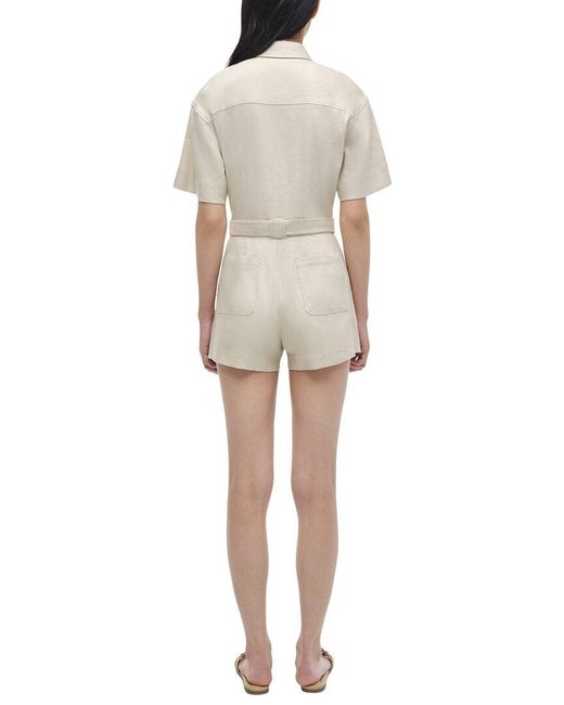 Jonathan Simkhai Natural Aspen Linen-Blend Romper
