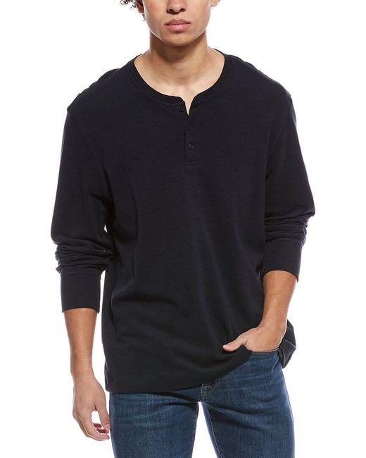 Vince Black Henley Shirt for men