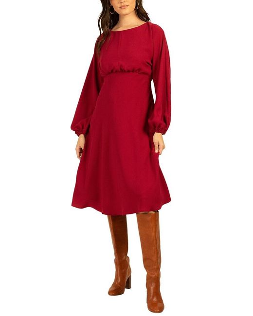 Trina Turk Red Vanita Midi Dress
