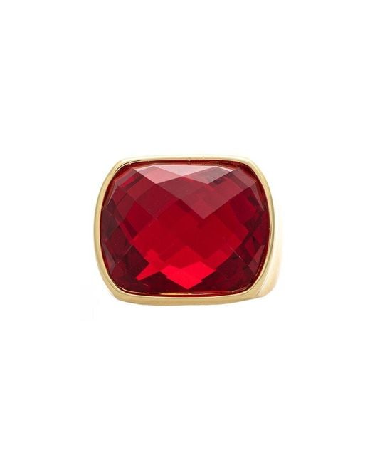Rivka Friedman Red 18K Plated Cocktail Ring