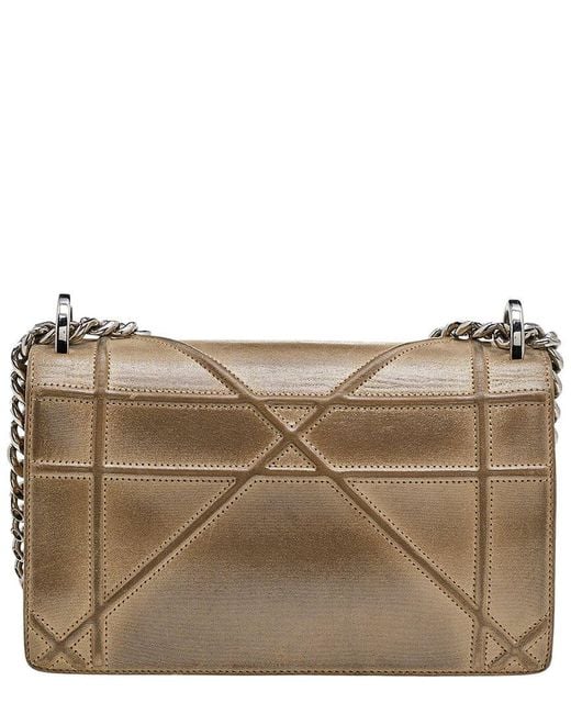 Dior Brown Metallic Suede Small Ama Shoulder Bag (Authentic Pre-Owned)