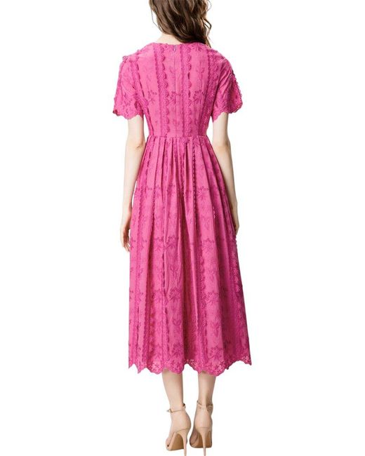 Adele Berto Pink Midi Dress