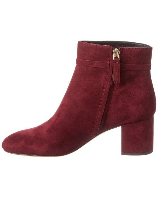 Kate Spade Red Knott Mid Suede Bootie
