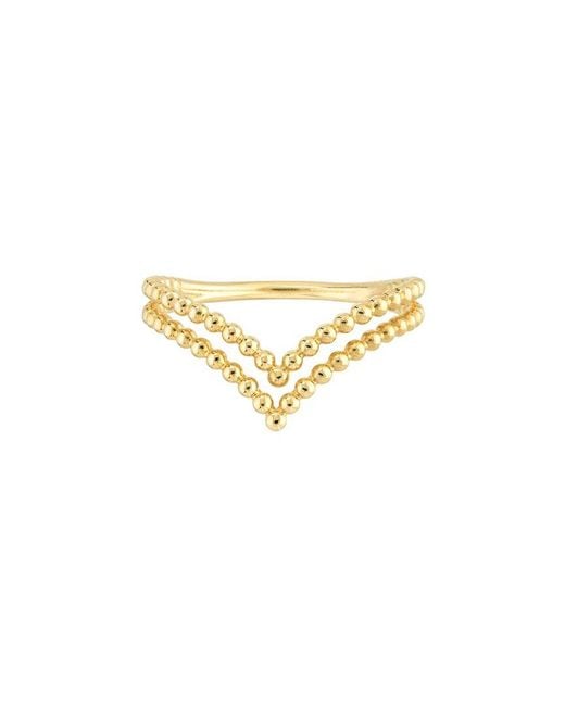 HAWLEY ST Metallic 14K Bead Ring
