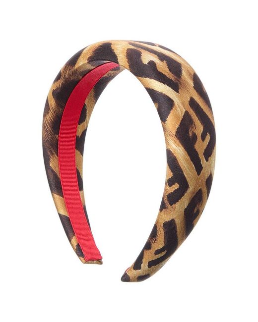 Fendi Red Ff Silk Headband