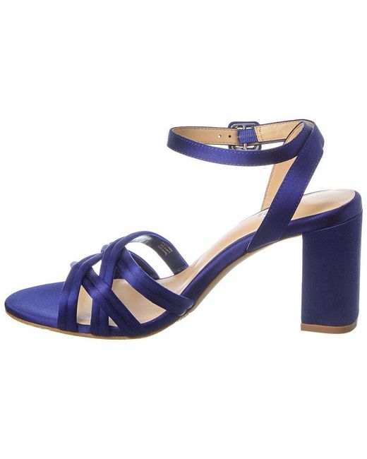 L'Agence Blue Acelynn Satin Sandal
