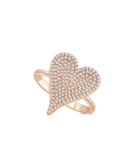 Sabrina Designs White 14K Rose 0.33 Ct. Tw. Diamond Pave Heart Ring