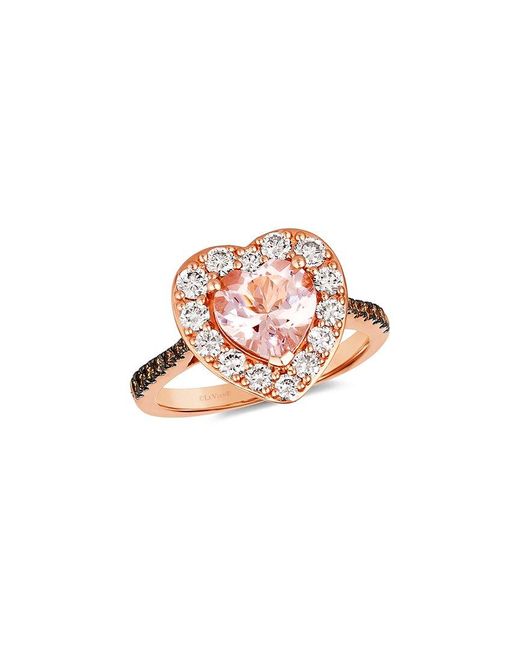 Le Vian Pink Le Vian Heart 14K Rose 1.31 Ct. Tw. Diamond & Morganite Ring