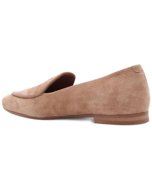 Aquatalia Pink Calandra Waterproof Suede Loafer