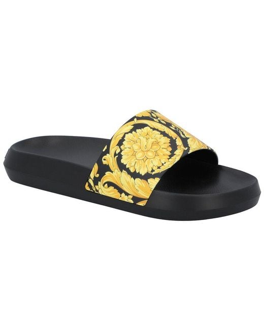 Versace Multicolor Rubber Barocco Bathing Slide (Authentic Pre-Loved) for men
