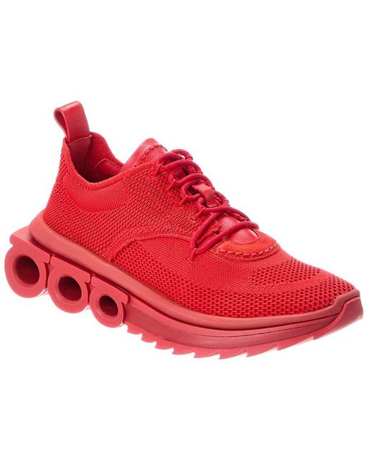 Ferragamo Red Nima Sneaker