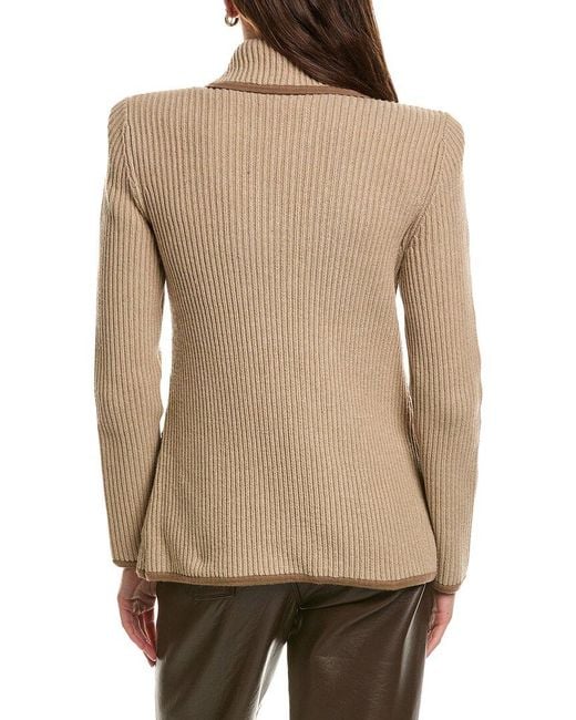 L'Agence Natural Ranch Knit Wool-Blend Blazer
