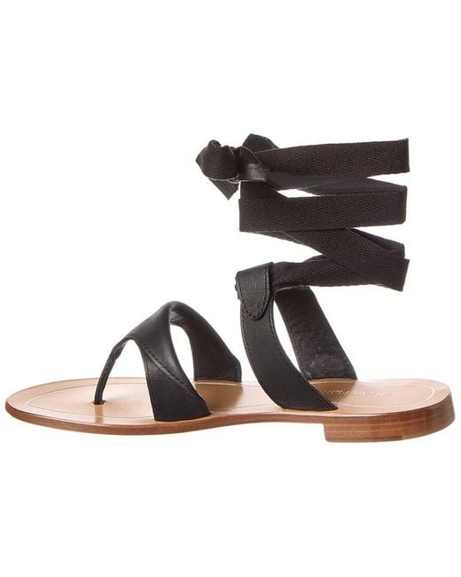 Sarah Flint Black Grear Leather Sandal
