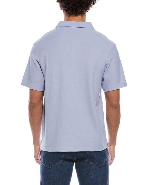 FRAME Blue Frame Jacquard Polo Shirt for men