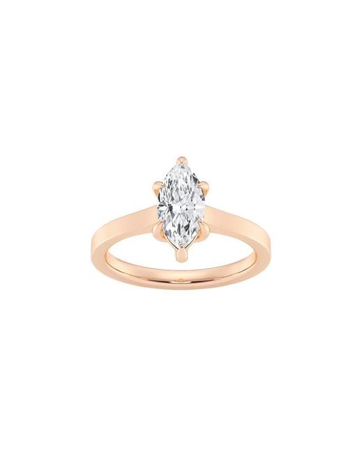 Lab Grown Diamonds White 14K Rose 0.50 Ct. Tw. Lab-Grown Diamond Solitaire Engagement Ring