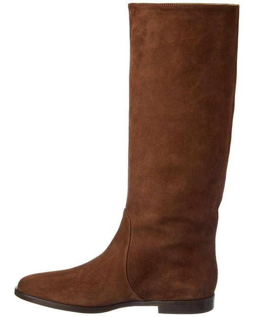 Sergio Rossi Black Chevallier Suede Knee-High Boot