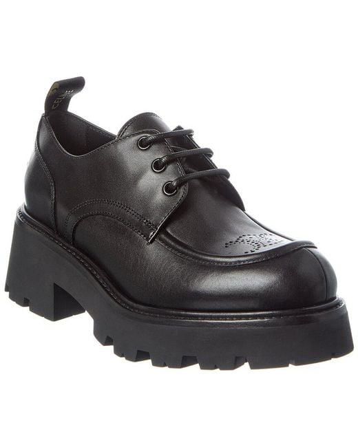 Céline Black Triomphe Leather Derby