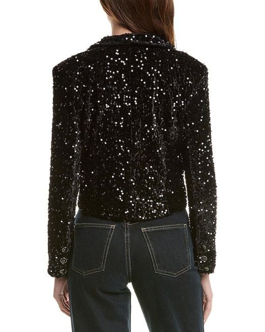 Nanette Lepore Black Sequin Blazer