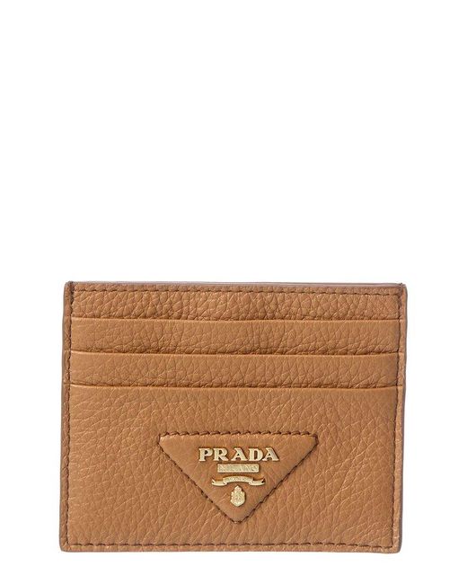 Prada Brown Leather Card Case