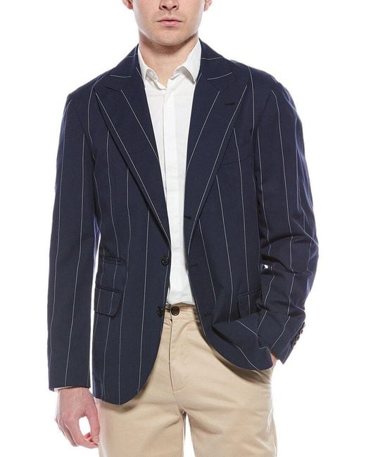 Brunello Cucinelli Blue Blazer for men